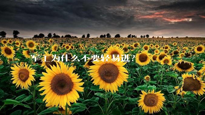 军工为什么不要轻易进？